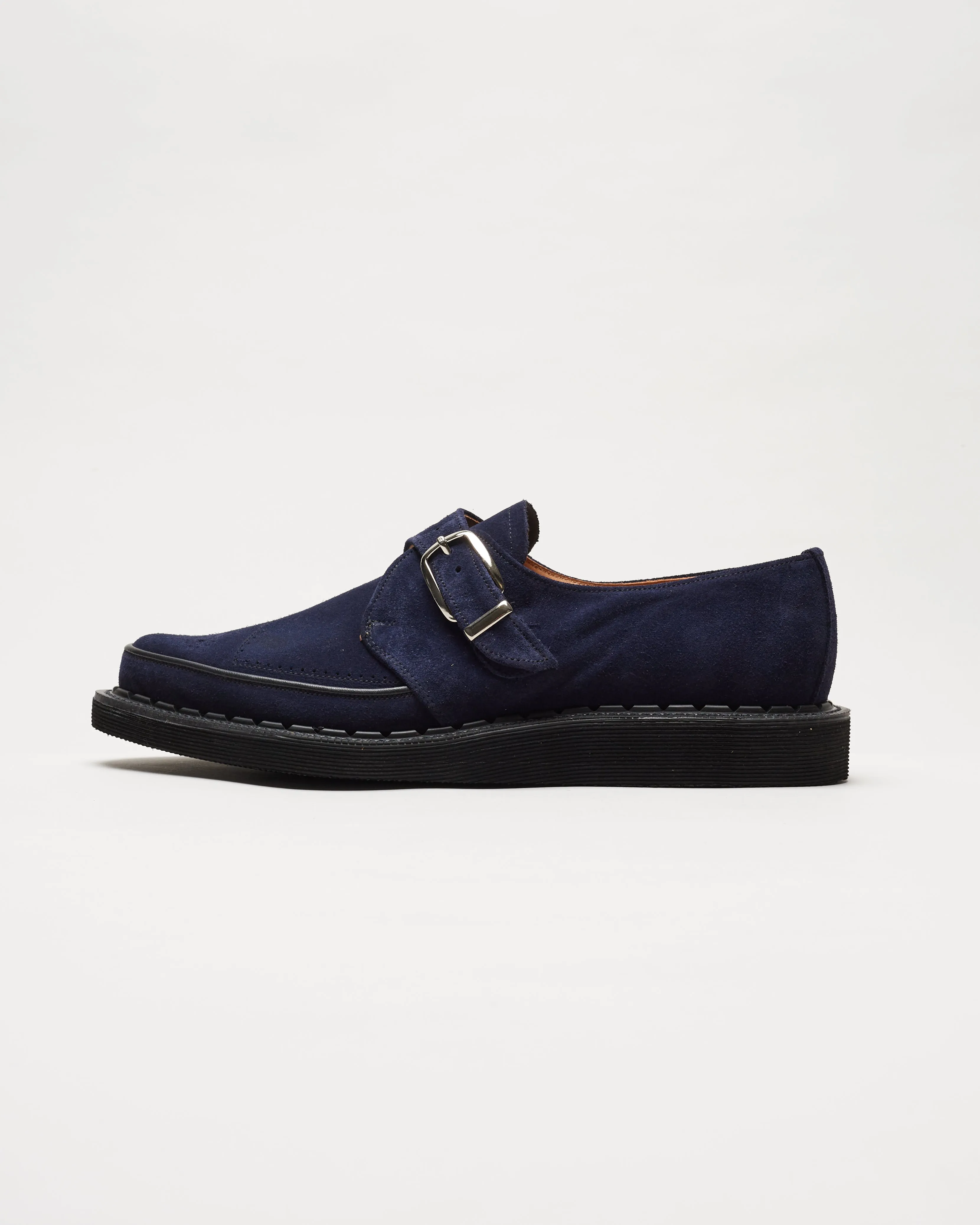 Strummer Monk Navy Suede