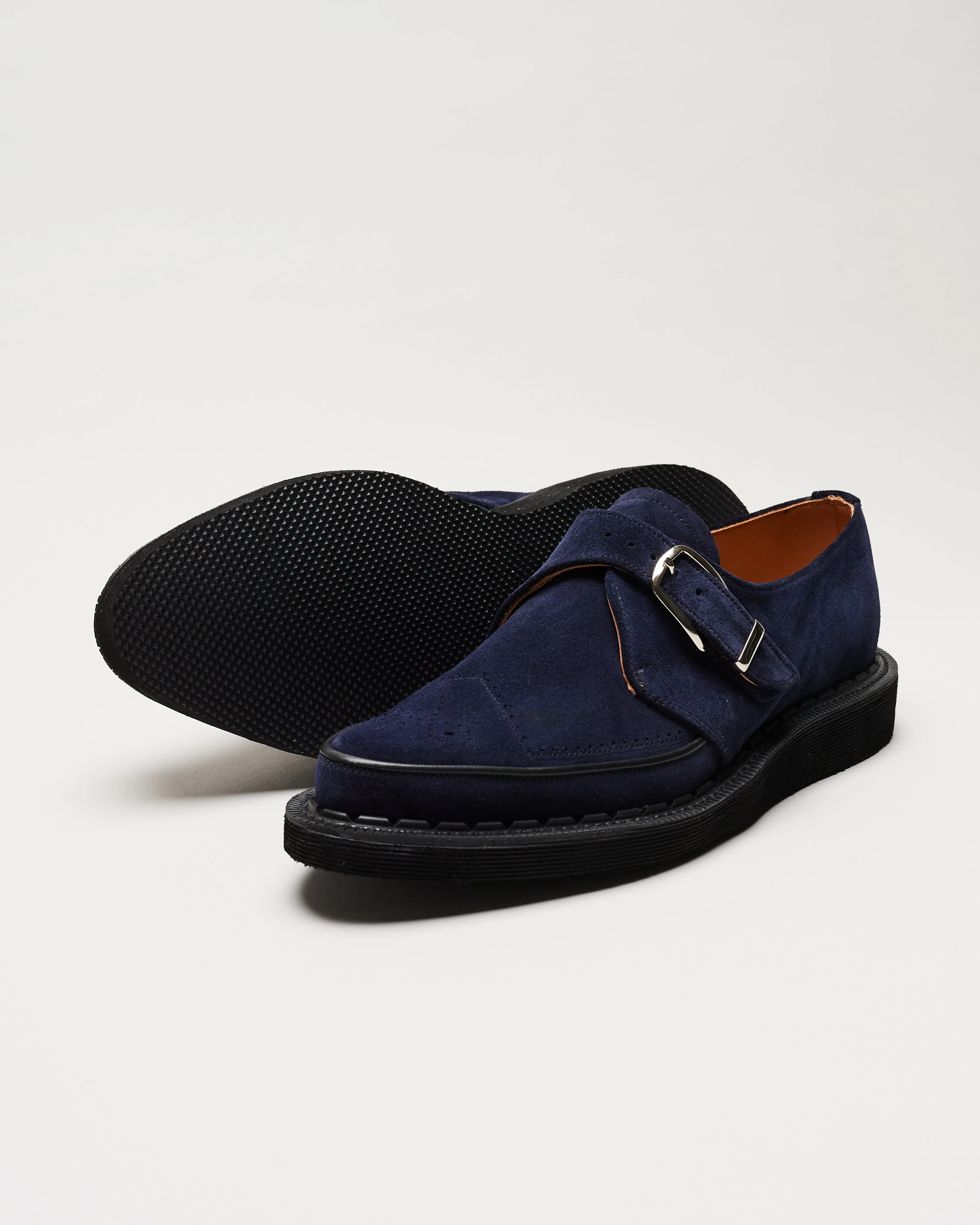 Strummer Monk Navy Suede