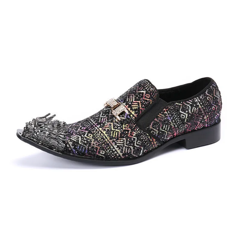 Summer leather shoes men's cowhide business formal brogue carved British casual breathable heightening groom's wedding men's shoes