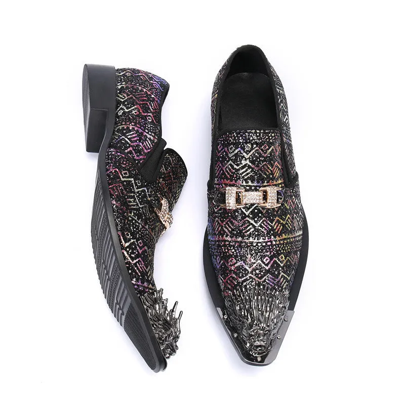 Summer leather shoes men's cowhide business formal brogue carved British casual breathable heightening groom's wedding men's shoes
