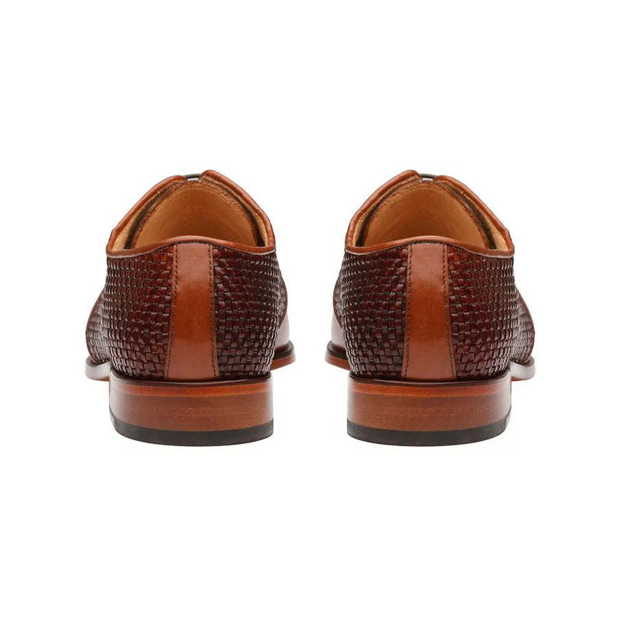 Tan Derby with Braided Detail