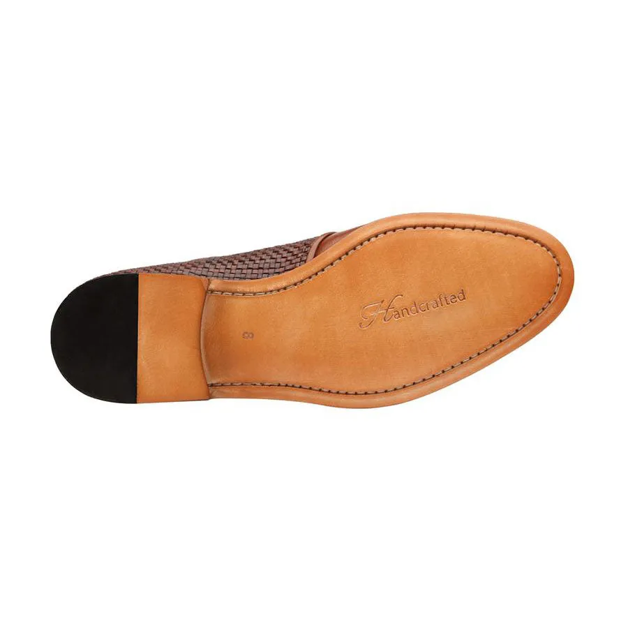Tan Derby with Braided Detail