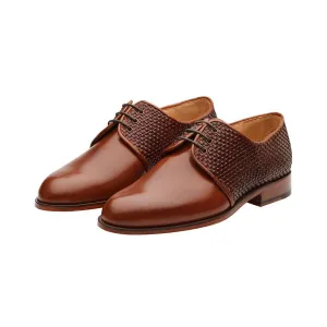 Tan Derby with Braided Detail