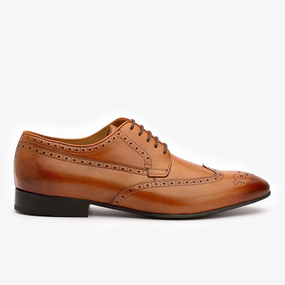 Tan Longwing Derby Wingtips
