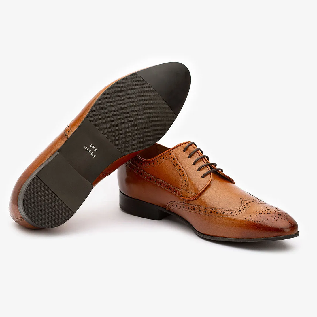 Tan Longwing Derby Wingtips