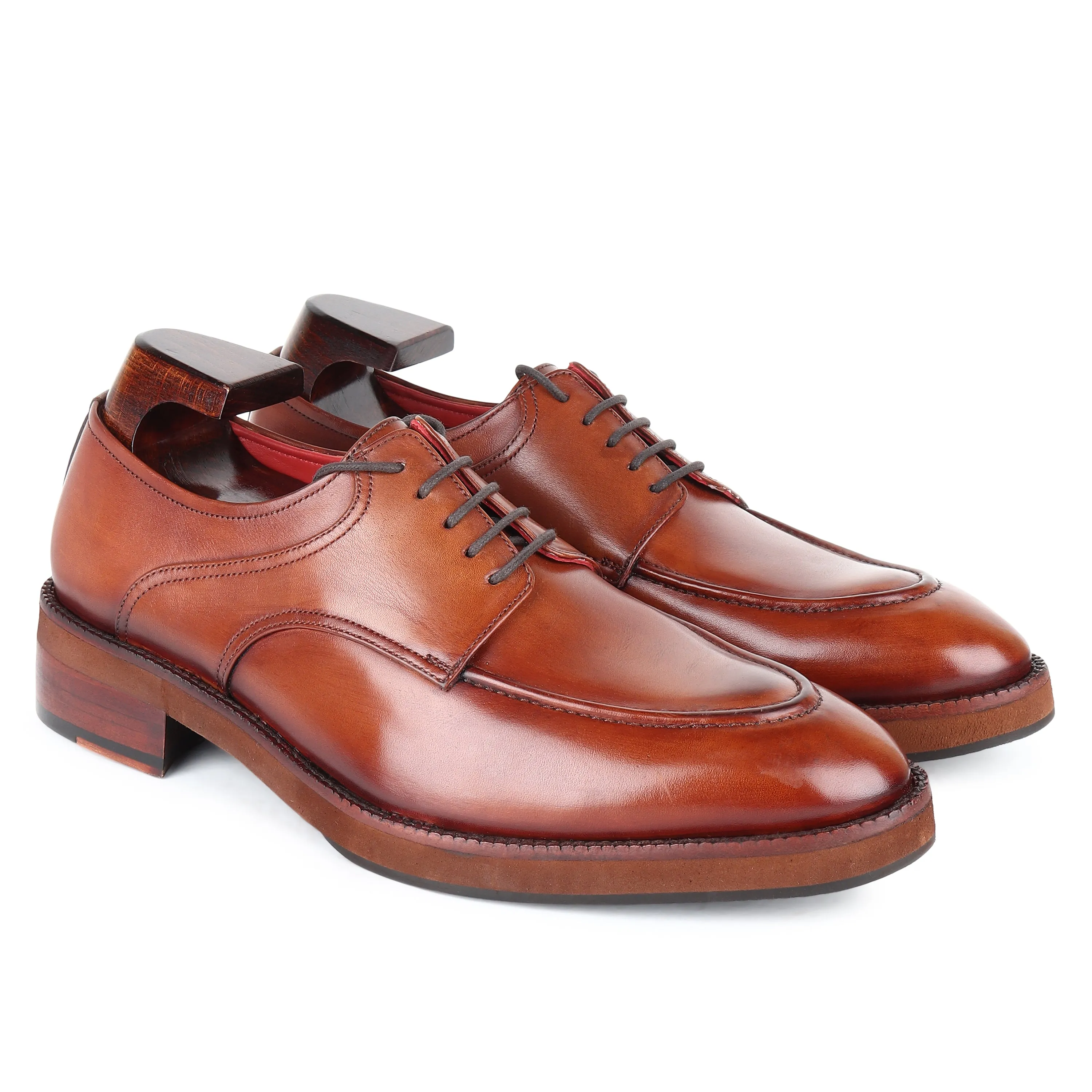 Tan Mirror Glossed Patina Extralightweight Saddle Derby