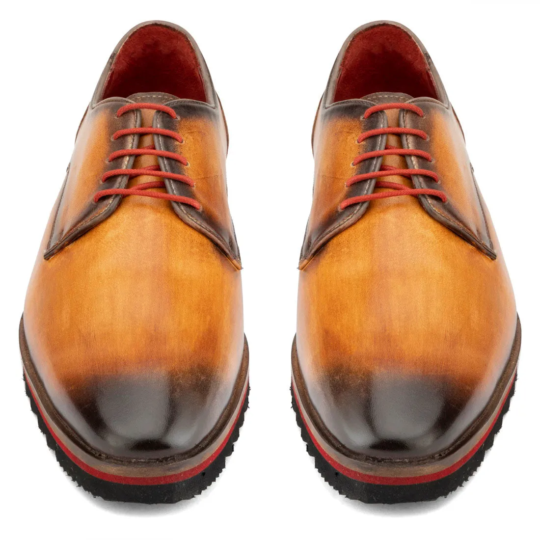Tan Patina Sporty Sole Derby