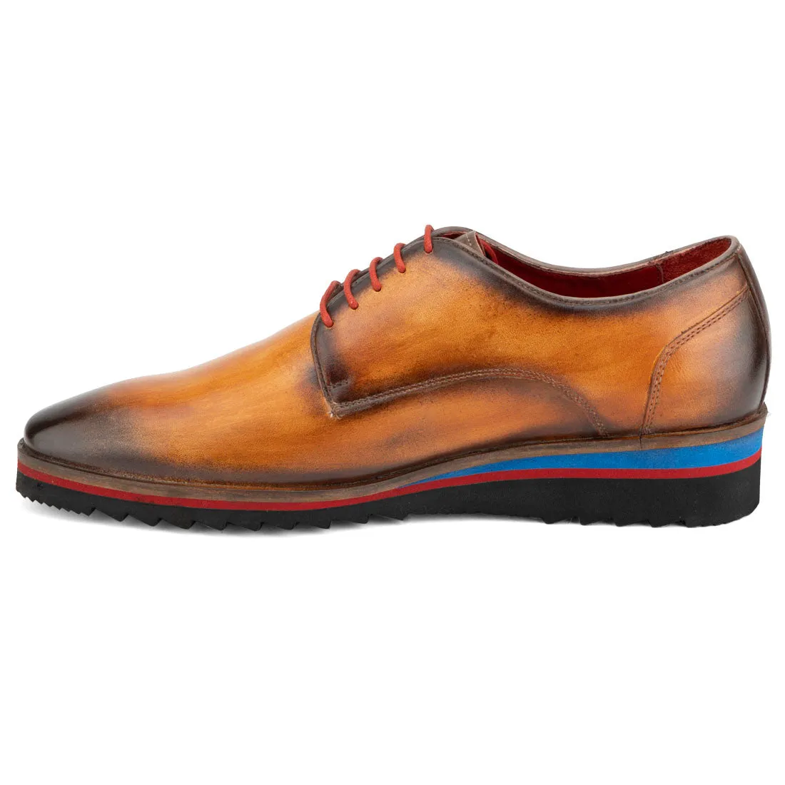 Tan Patina Sporty Sole Derby
