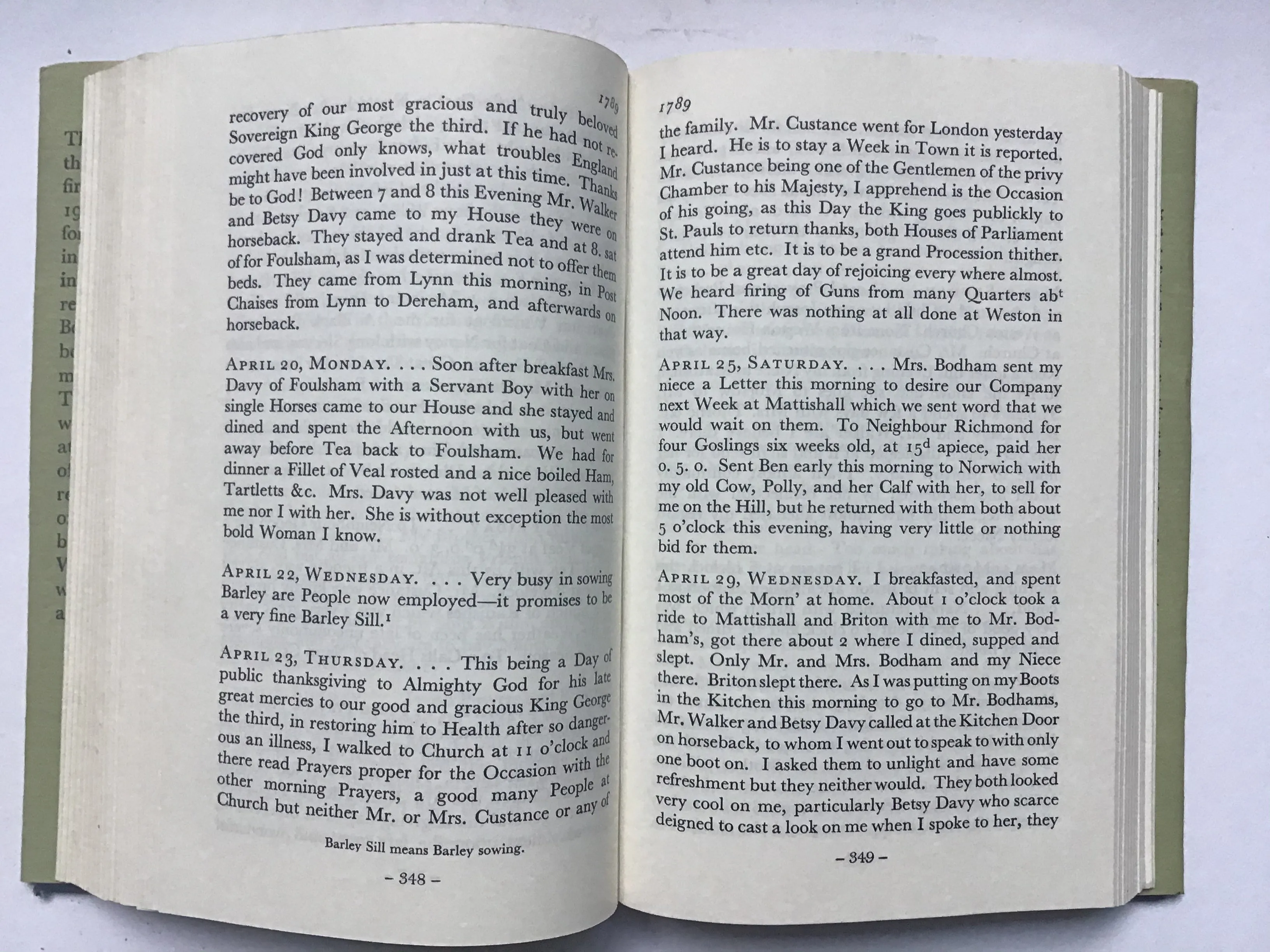 The Diary of a Country Parson 1758-1802 by James Woodforde