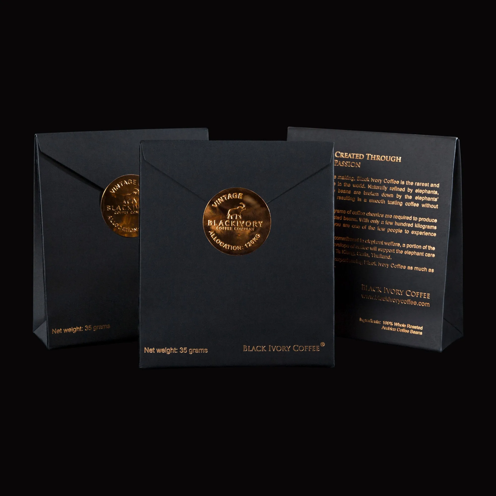 Triple Package of Black Ivory Coffee