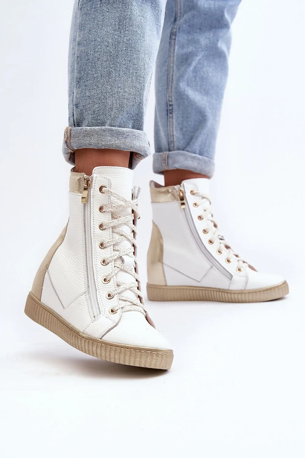 Wedge heel sneakers