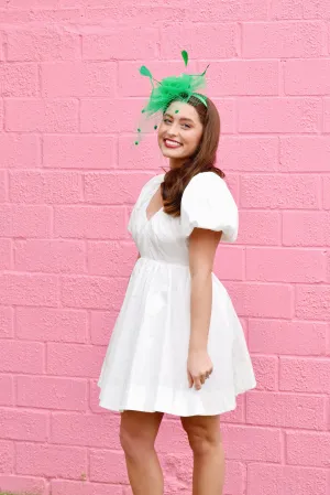 White Puff Sleeve Dress