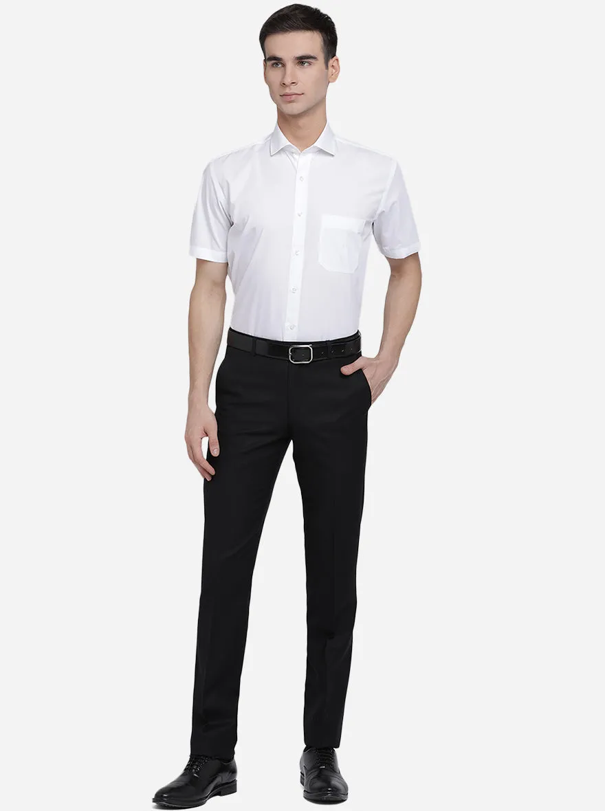White Solid Regular Fit Formal Shirt | Greenfibre