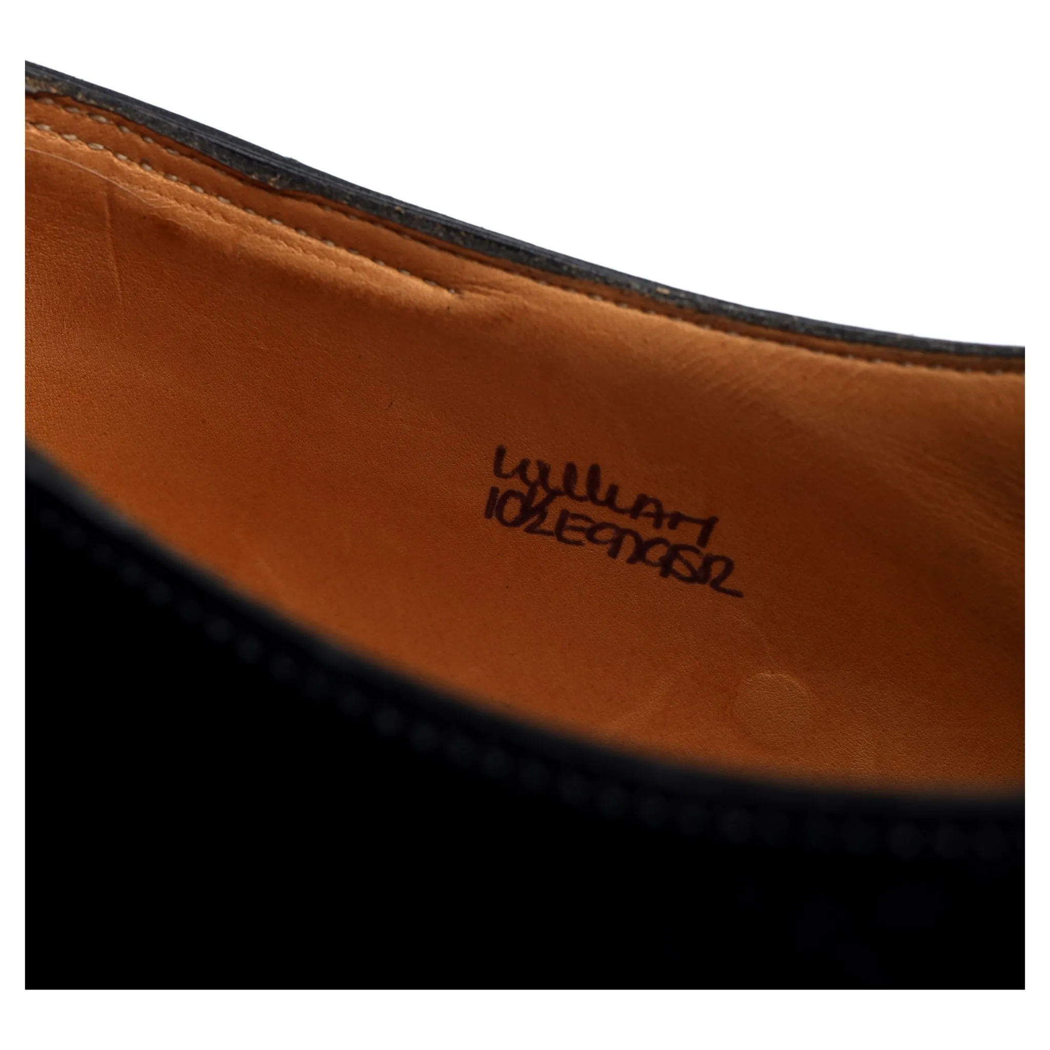 'William' Black Leather Double Monk Strap UK 10.5 E