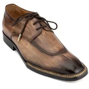 Wood Oak Patina Finish Apron Toe Nrowegian Derby