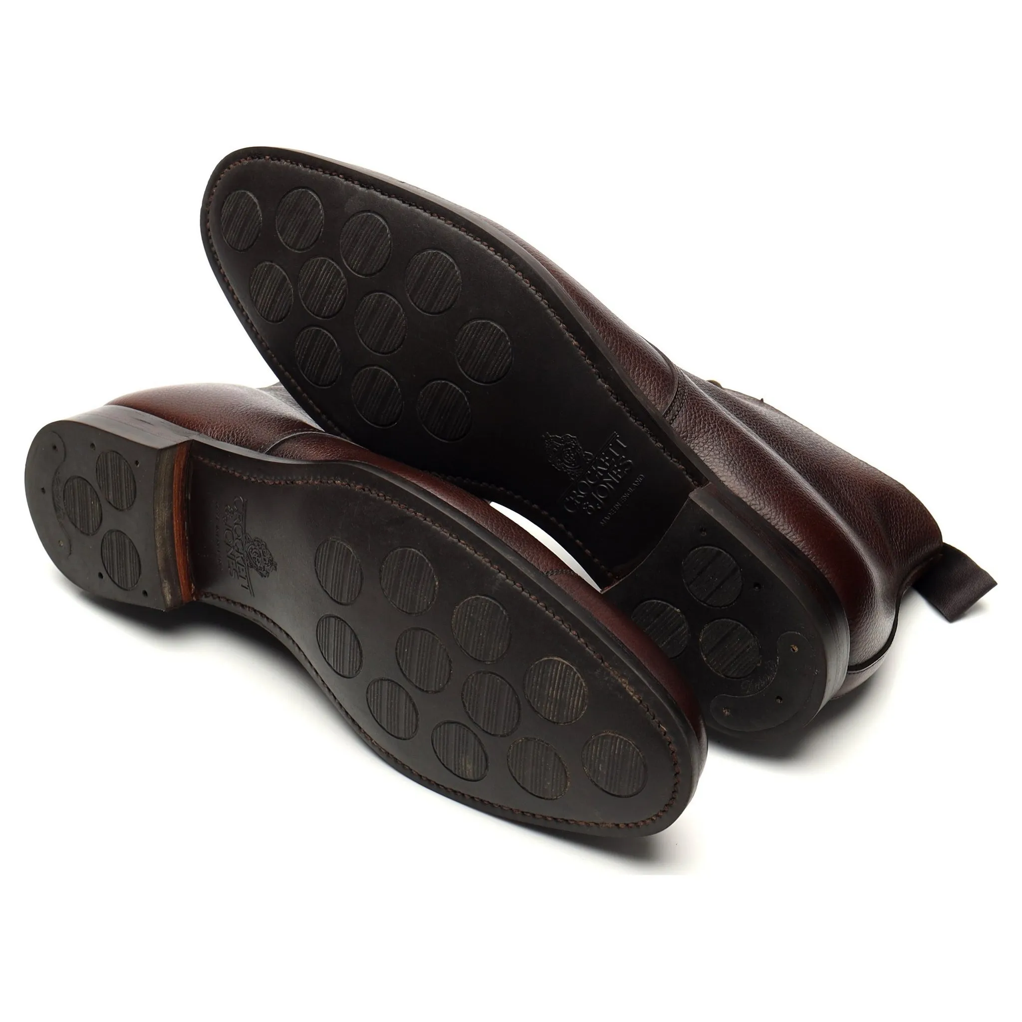 'Wye' Dark Brown Grain Leather Boots UK 8 E