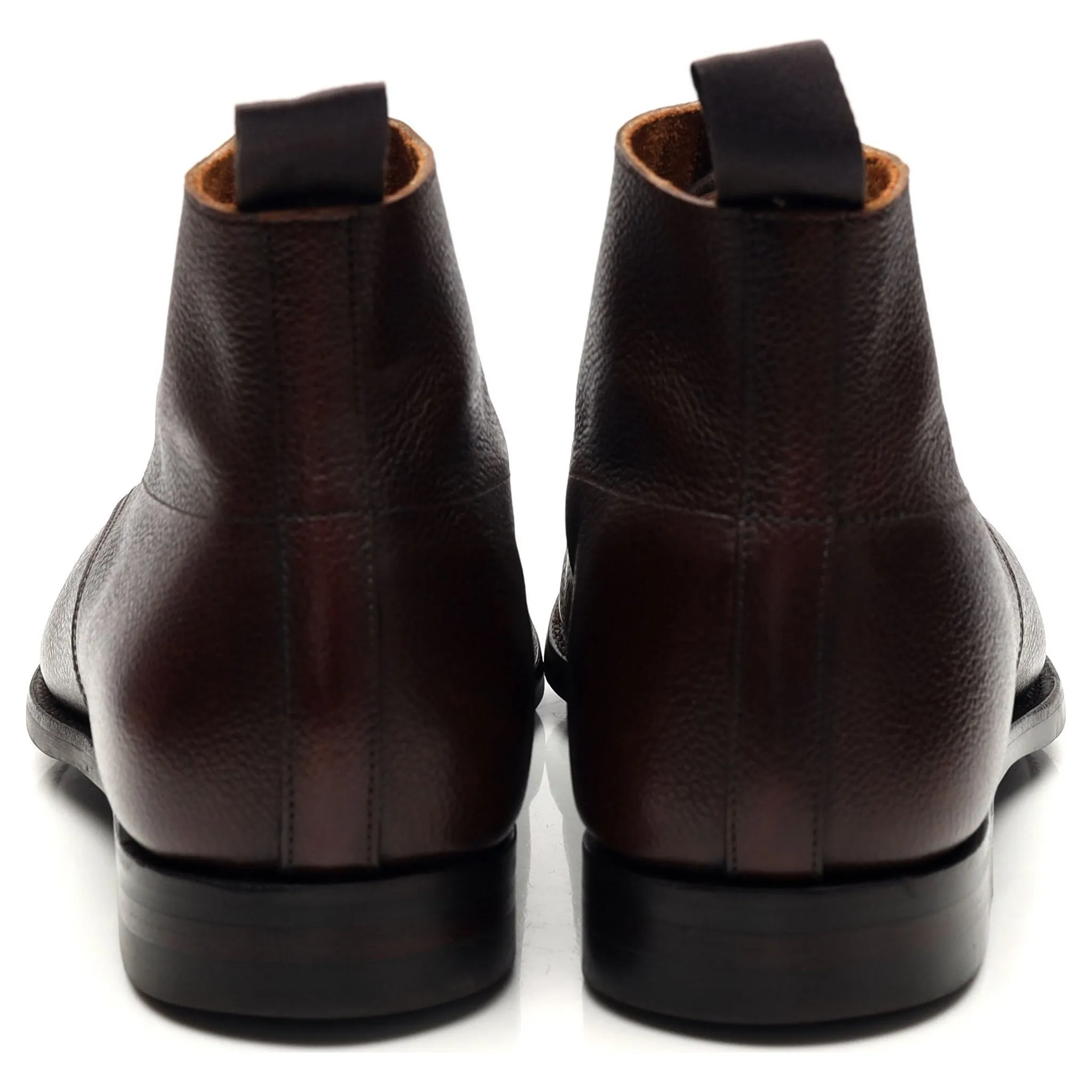 'Wye' Dark Brown Grain Leather Boots UK 8 E