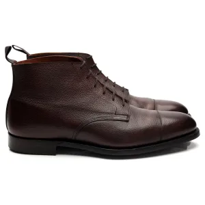 'Wye' Dark Brown Grain Leather Boots UK 8 E