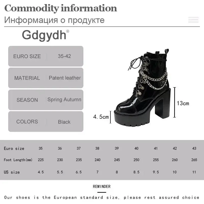 Y2K Patent Leather Boots for Any Weather